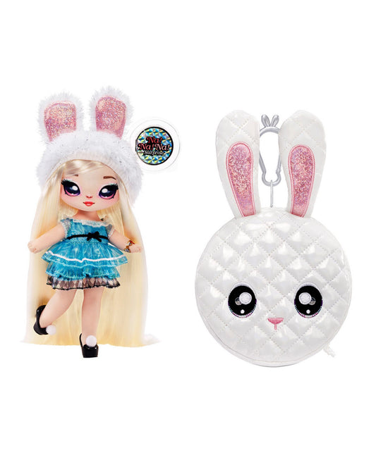 Na! Na! Na! Surprise 19cm Alice Hops Doll - Glam Series 1, Collectible Soft Fashion Doll with Clip-on Bag