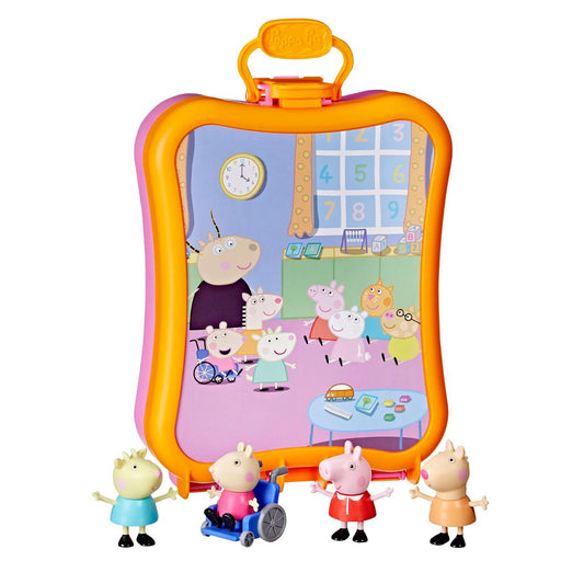 Peppa Pig Peppa's Club Friends Case Toy, Includes 4 Figures with Carrying Case, Ages 3+