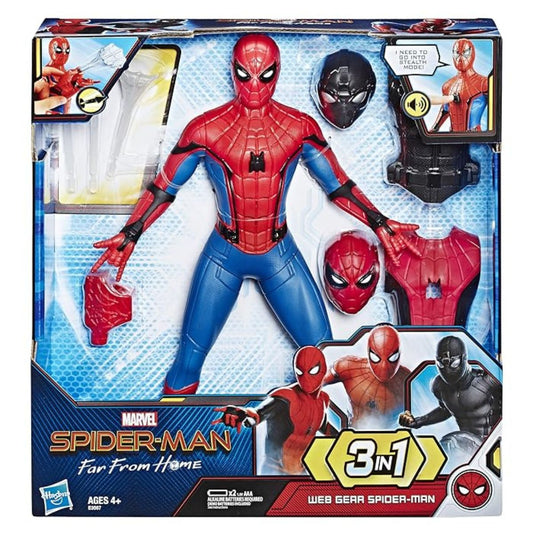 Marvel SPIDER-MAN Far From Home Movie Deluxe 13-Inch-Scale Web Gear 3 in 1 Action Figure