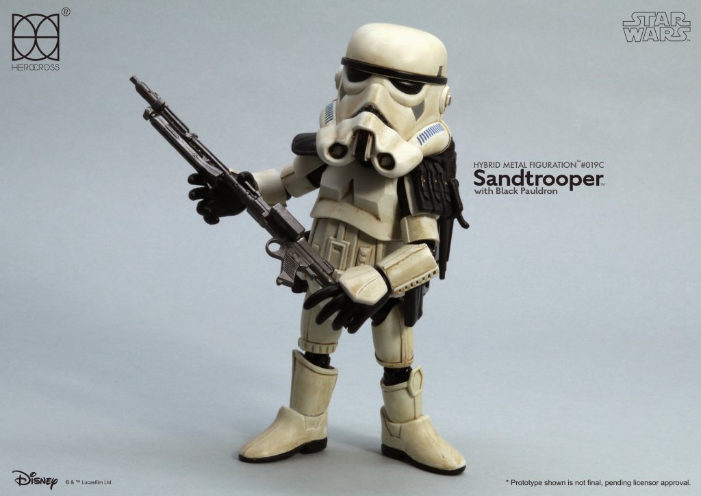 HEROCROSS Hybrid Metal STAR WARS Sand Trooper with Black Pauldron HMF#019C