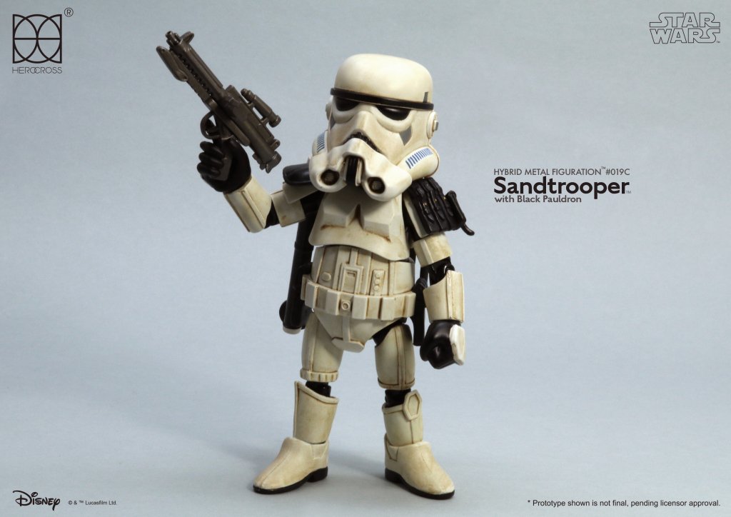 HEROCROSS Hybrid Metal STAR WARS Sand Trooper with Black Pauldron HMF#019C