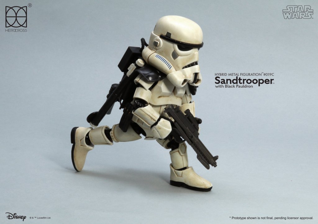 HEROCROSS Hybrid Metal STAR WARS Sand Trooper with Black Pauldron HMF#019C