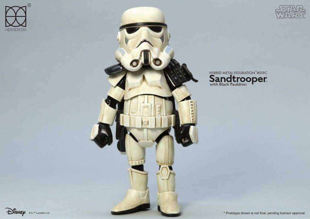 HEROCROSS Hybrid Metal STAR WARS Sand Trooper with Black Pauldron HMF#019C